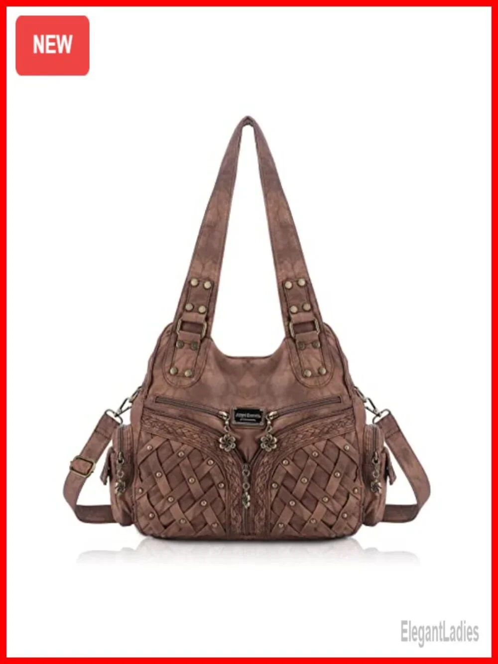 Large Hobo Shoulder Bag Faux Leather Crossbody Tote